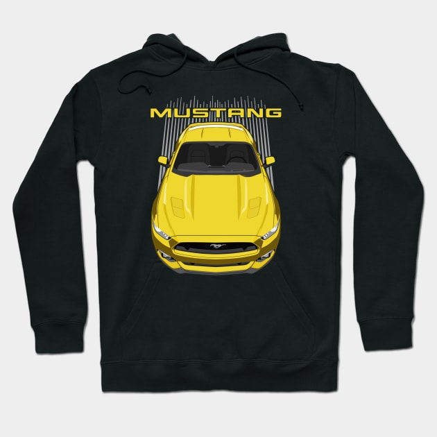 Mustang S550-GT-yellow Hoodie by V8social